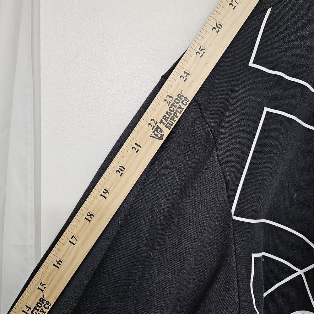 Adidas Giant Logo Sweatshirt Adult Size Small Black Pullover Crew Neck Athletic - Picture 9 of 9